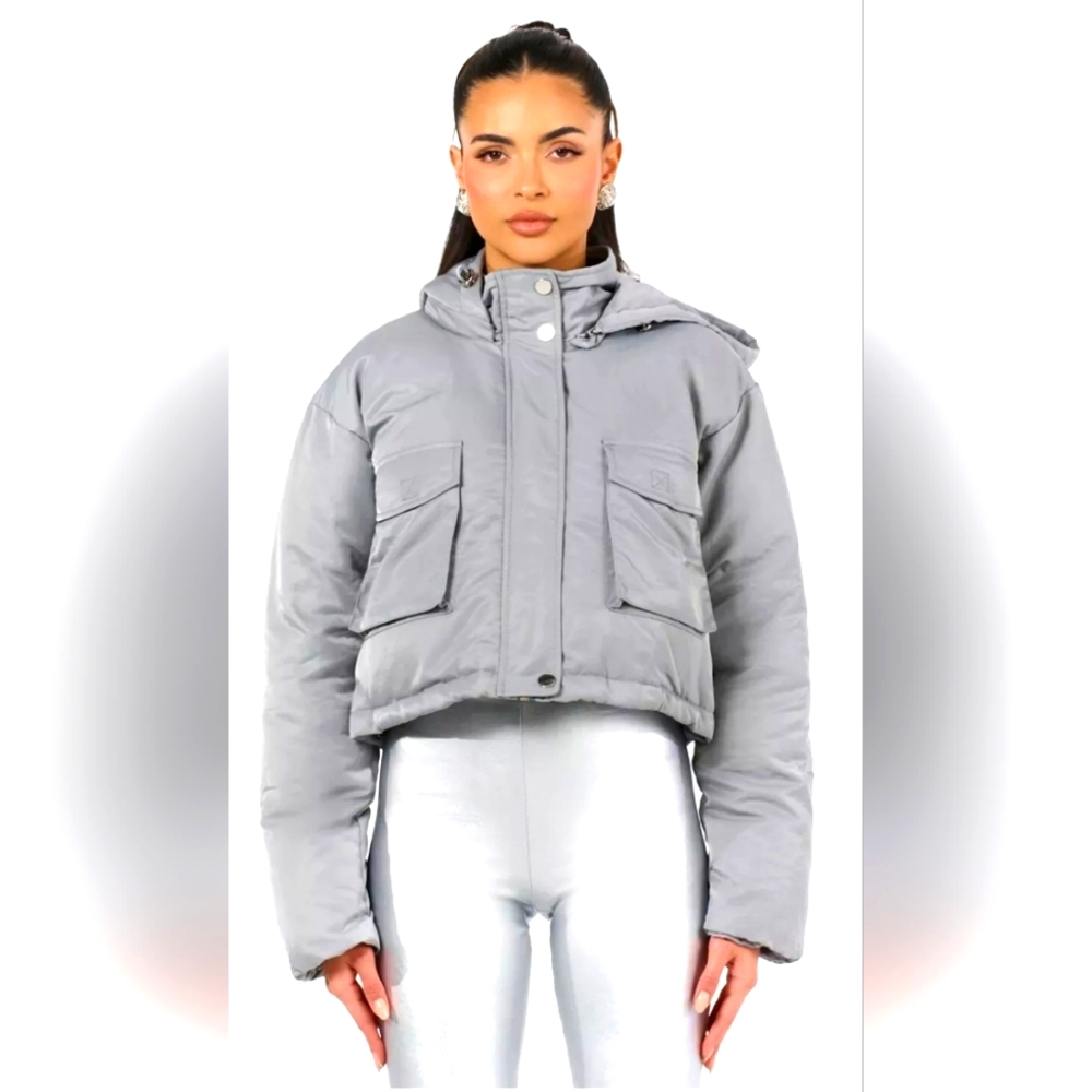 Naked Wardrobe Utility Puffer Jacket Size Large